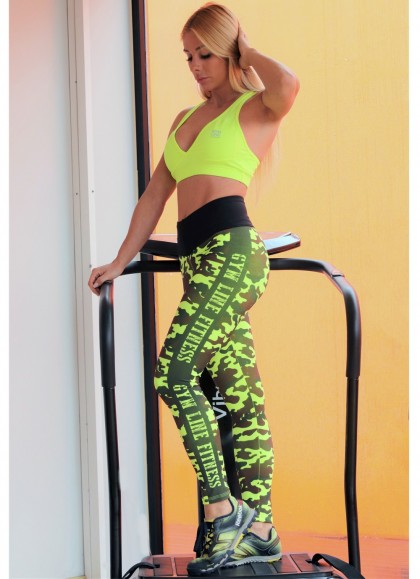 TOP PRINT ESCOTE YELLOW GYM LINE - Fitnessstore