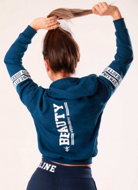 SUDADERA BEAUTY DANGER BLUE de GYM LINE - Fitnessstore 2