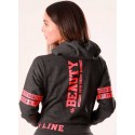SUDADERA BEAUTY DANGER GREY GYM LINE - Fitnessstore