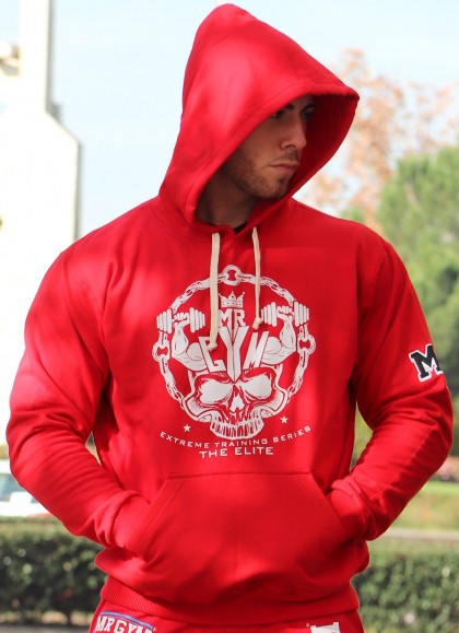 SUDADERA SKULL ROJA - Fitnessstore