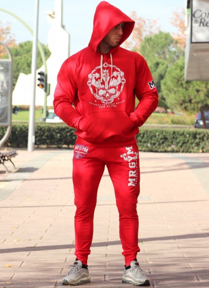 SUDADERA SKULL ROJA - Fitnessstore