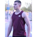 CAMISETA DE TIRANTE CLASICO BURDEO - FITNESSSTORE