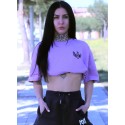 CAMISETA OVERSIZE LILA AND BLACK (THE QUEEN) - GYM LINE