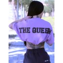 CAMISETA OVERSIZE LILA AND BLACK (THE QUEEN) - GYM LINE
