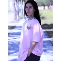 CAMISETA OVERSIZE PINK AND BLACK - GYM LINE