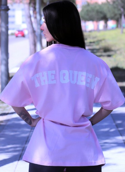 CAMISETA OVERSIZE PINK AND WHITE - GYM LINE