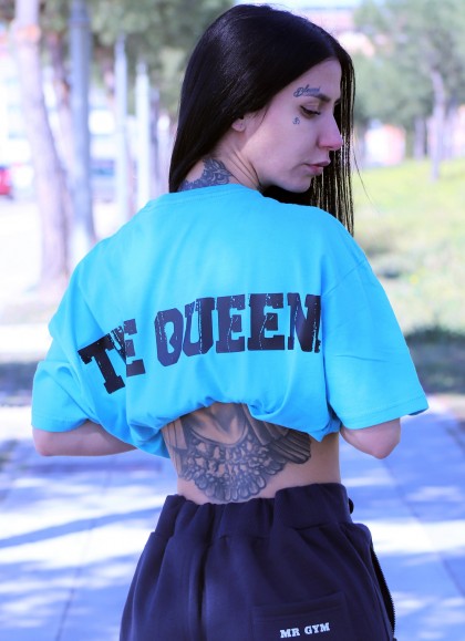 CAMISETA OVERSIZE Camiseta OVERSIZE BLUE AND BLACK (THE QUEEN) - GYMLINE