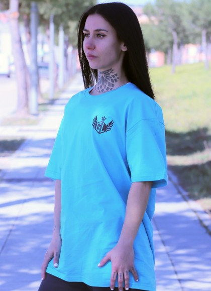 CAMISETA OVERSIZE Camiseta OVERSIZE BLUE AND BLACK (THE QUEEN) - GYMLINE