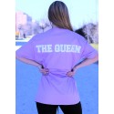 CAMISETA OVERSIZE LILA AND WHITE (THE QUEEN)  - GYM LINE