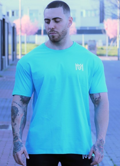 CAMISETA OVERSIZE TURQUESA WHITE THE KING DE MR GYM Fitnessstore