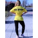 CAMISETA OVERSIZE YELLOW AND BLACK (THE QUEEN) - GYM LINE