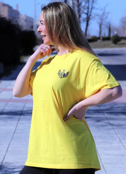 CAMISETA OVERSIZE YELLOW AND BLACK (THE QUEEN) - GYM LINE