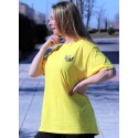 CAMISETA OVERSIZE YELLOW AND BLACK (THE QUEEN) - GYM LINE