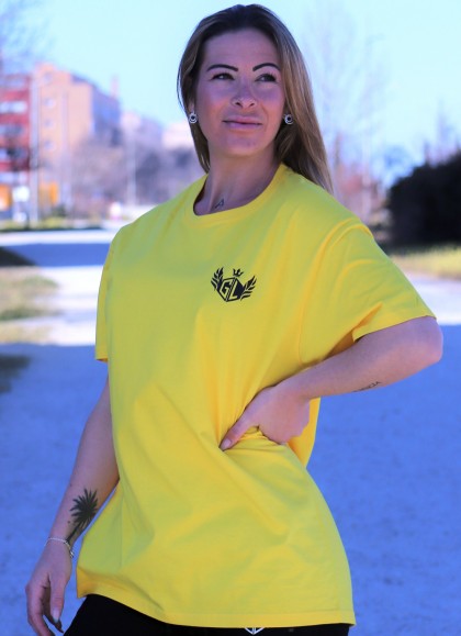 CAMISETA OVERSIZE YELLOW AND BLACK (THE QUEEN) - GYM LINE