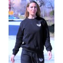 SUDADERA BASIC BLACK THE QUEEN - FITNESSSTORE