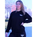 SUDADERA BASIC BLACK THE QUEEN - FITNESSSTORE