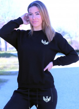 SUDADERA BASIC BLACK THE QUEEN - FITNESSSTORE 2