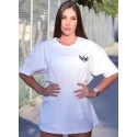 CAMISETA OVERSIZE WHITE AND BLACK (THE QUEEN) - GYM LINE