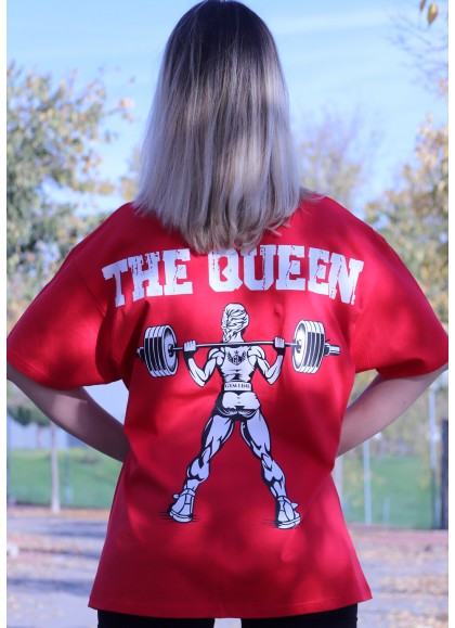 CAMISETA OVERSIZE RED STRONG GIRL - GYM LINE