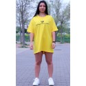 CAMISETA OVERSIZE YELLOW STRONG GIRL - GYM LINE