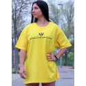 CAMISETA OVERSIZE YELLOW STRONG GIRL - GYM LINE