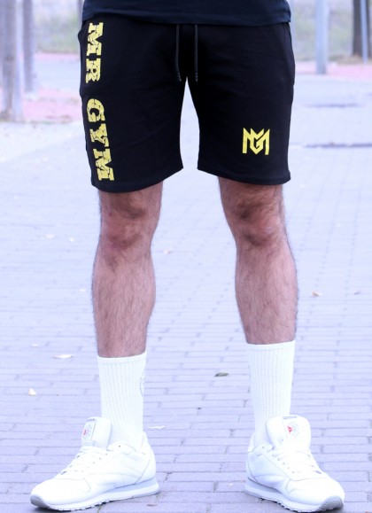 PANTALON CORTO MRGYM BLACK & YELLOW  - Fitnessstore