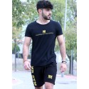PANTALON CORTO MRGYM BLACK & YELLOW  - Fitnessstore