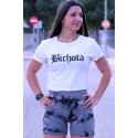 TOP CROP CORTO BLACWHITE BICHOTA - GYM LINE