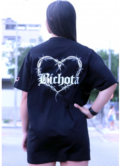 CAMISETA OVERSIZE BLACK BICHOTA - GYM LINE