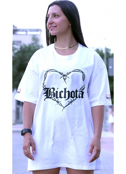 CAMISETA OVERSIZE WHITE BICHOTA - GYM LINE
