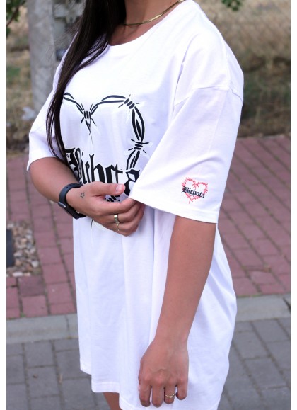 CAMISETA OVERSIZE WHITE BICHOTA - GYM LINE