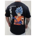 CAMISETA NEW OVERSIZE WHITE  GOKU ULTRA INSTINTO DE DRAGON BALL DE MR GYM - FITNESSSTORE.ES