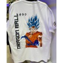 CAMISETA NEW OVERSIZE WHITE  GOKU ULTRA INSTINTO DE DRAGON BALL DE MR GYM - FITNESSSTORE.ES