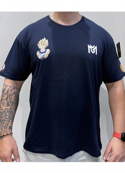 CAMISETA NEW OVERSIZE WHITE VEGETA DRAGON BALL DE MR GYM - FITNESSSTORE.ES
