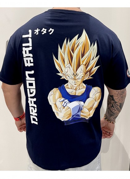 CAMISETA NEW OVERSIZE WHITE VEGETA DRAGON BALL DE MR GYM - FITNESSSTORE.ES
