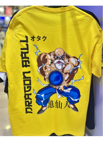 CAMISETA NEW OVERSIZE YELLOW MAESTRO ROSHI DRAGON BALL DE MR GYM - FITNESSSTORE.ES