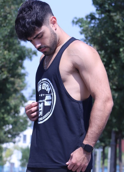 CAMISETA DE TIRANTES URBAN BLACK NEW ROUND LOGO