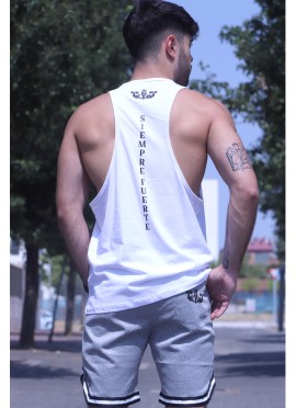 CAMISETA DE TIRANTES URBAN WHITE NEW ROUND LOGO 2