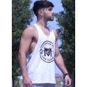 CAMISETA DE TIRANTES URBAN WHITE NEW ROUND LOGO
