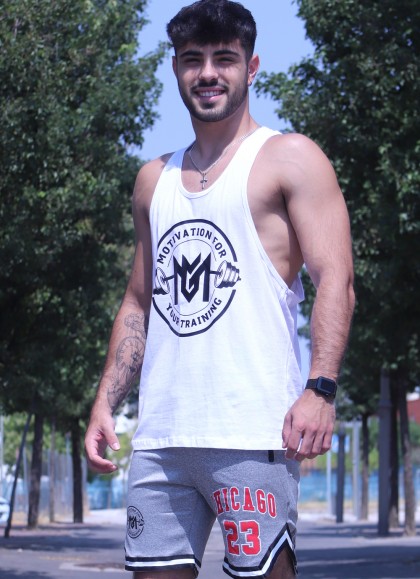 PANTALON CORTO NEW WHITE  CHICAGO - Fitnessstore