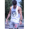 CAMISETA DE TIRANTES URBAN WHITE NEW ROUND LOGO