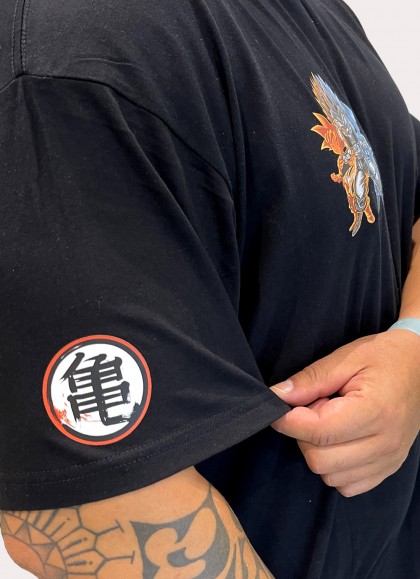 CAMISETA NEW OVERSIZE BLACK GOTEN DE DRAGON BALL DE MR GYM - FITNESSSTORE.ES