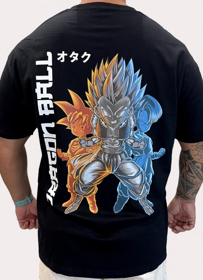 CAMISETA NEW OVERSIZE BLACK GOTEN DE DRAGON BALL DE MR GYM - FITNESSSTORE.ES