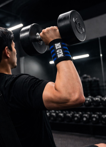 MUÑEQUERAS POWER BLUE DE MRGYM - Fitnessstore