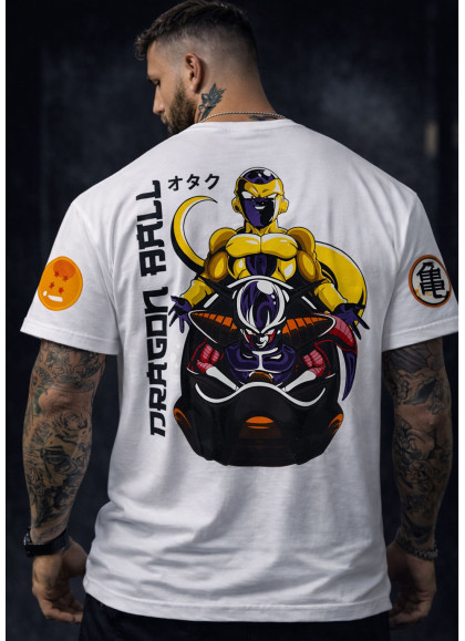 CAMISETA NEW OVERSIZE WHITE FREEZER DRAGON BALL DE MR GYM - FITNESSSTORE.ES