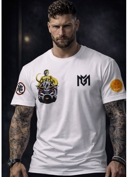 CAMISETA NEW OVERSIZE WHITE FREEZER DRAGON BALL DE MR GYM - FITNESSSTORE.ES