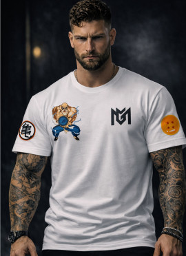 CAMISETA NEW OVERSIZE WHITE MAESTRO ROSHI DRAGON BALL DE MR GYM - FITNESSSTORE.ES 2