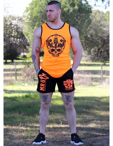 PANTALON CORTO NARANJA - FITNESSSTORE