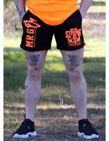 PANTALON CORTO NARANJA - FITNESSSTORE