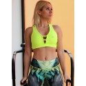 TOP PRINT ESCOTE YELLOW - Fitnessstore